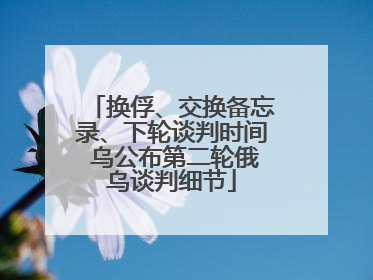 换俘、交换备忘录、下轮谈判时间 乌公布第二轮俄乌谈判细节